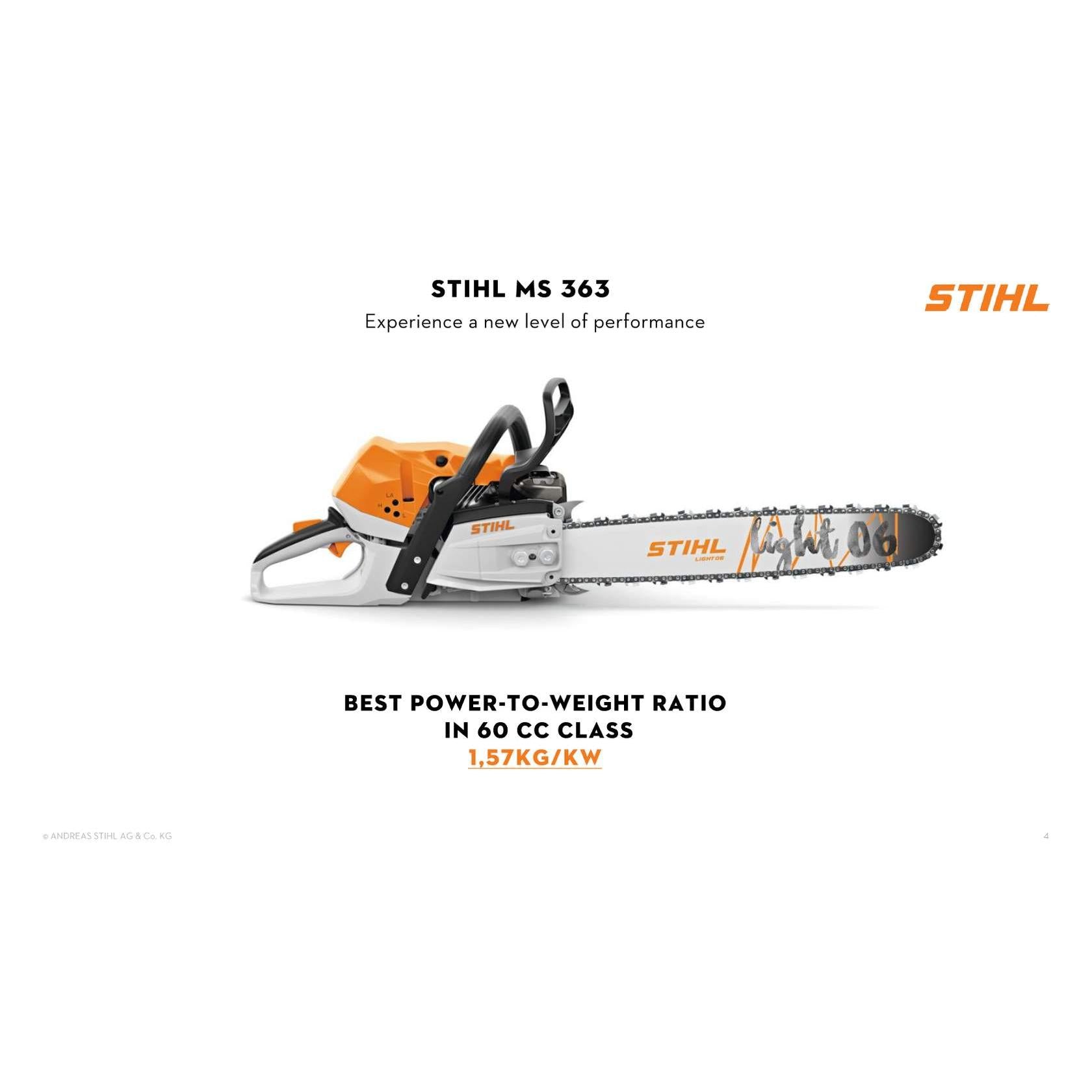 منشار سلسلة بنزين 3.5 لتر MS363 STIHL