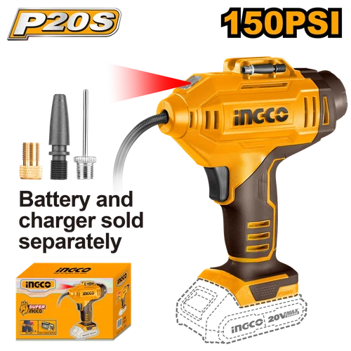 Air Compressor Cordless 20𝑉 iNGCO-Tool Only-