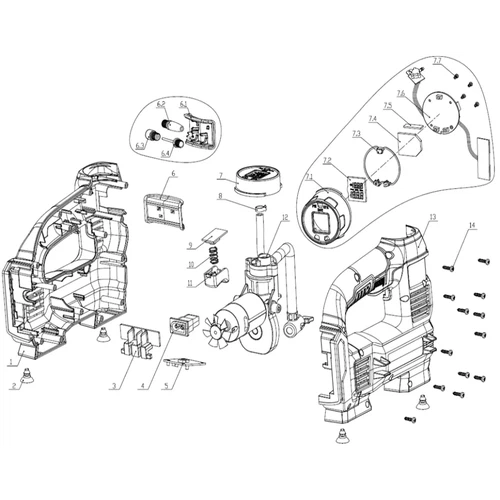 ضاغط هواء لاسلكي 20 أوم/12 أوم 35 لتر/دقيقة من iNGCO