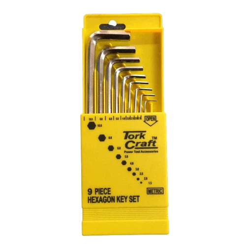 Allen Hex Key Set 9pc in Case Tork Craft-Allen Keys-Tork Craft-diyshop.co.za