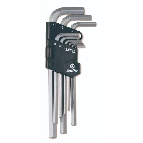 Allen Hex Key Set 9pc Long-Allen Keys-Private Label Tools-diyshop.co.za
