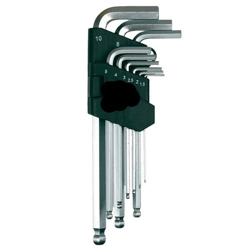 Allen Hex Key Set Ball Point 9pc Long Euro/Waldo-Allen Keys-Private Label Tools-diyshop.co.za