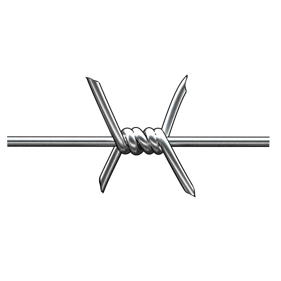 Barb Wire Roll Karoo Fully GAL-Fencing-Cape Gate-Single (𝙩2.3x1.9mm/35kg/ℓ845m [yellow/red]-diyshop.co.za