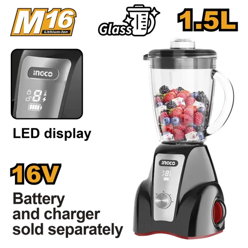 Blender 1.5ℓ Cordless 16𝑉 iNGCO/decakila-Tool Only-