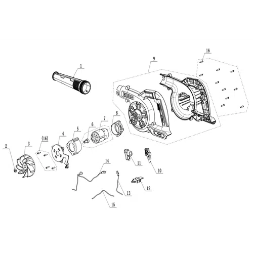 منفاخ هواء لاسلكي 20 بوصة من iNGCO