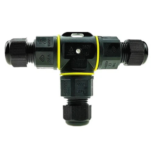 Cable Connector T Junction IP68 3Core-MCE-0.5𝑚𝑚² - 2.5𝑚𝑚² (Yellow)-diyshop.co.za