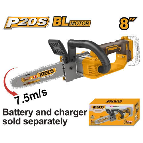 Chainsaw Cordless 20𝑉 iNGCO-20𝑐𝑚/61PMM3-33𝐷𝐿-Tool Only-