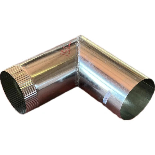 Codo de chimenea 90° galvanizado 𝑇0,4𝑚𝑚 »