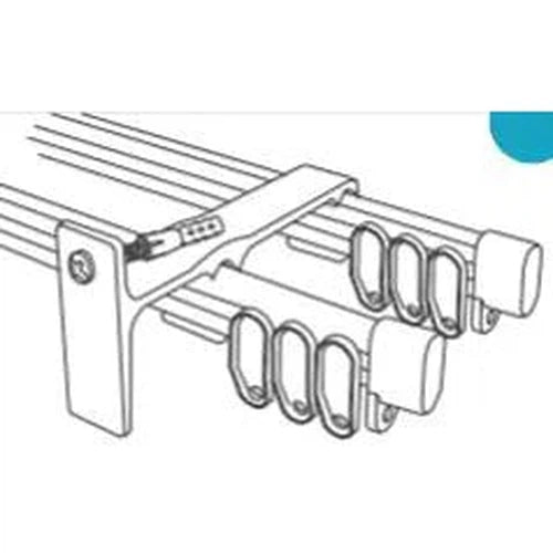 Curtain Rail Double 'C' Track eCono-𝐿1.0𝑚ⓓ-White-