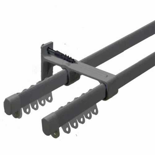 Curtain Rail Double 'C' Track eCono-𝐿2.0𝑚-Charcoal-