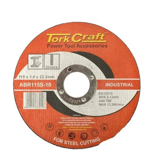 Disc Cutting Steel Slim Tork Craft-Cutting Disc-Tork Craft-⌀115 x 𝙩1.0mm-each-diyshop.co.za