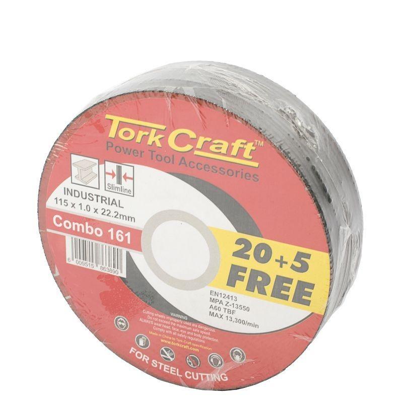 Disc Cutting Steel Slim Tork Craft-Cutting Disc-Tork Craft-⌀115 x 𝙩1.0mm-𝑝/25-diyshop.co.za
