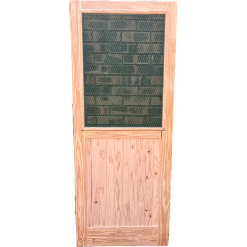 Mosquitera para puerta de pino