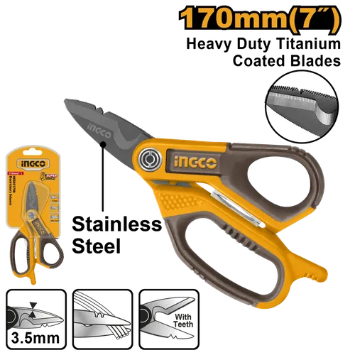 Electrical Scissors Titanium Coated SS Blade iNGCO-