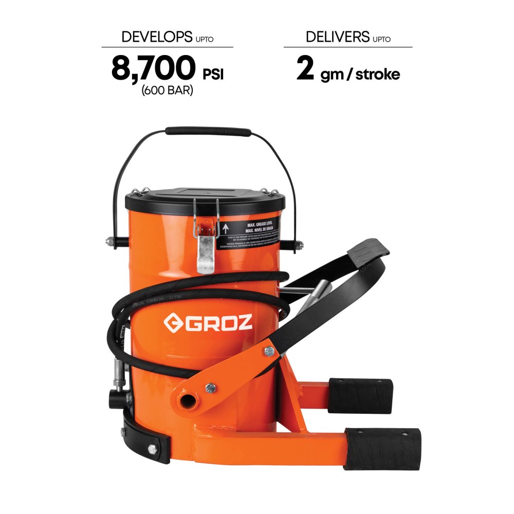 Grease Gun Foot Bucket Groz