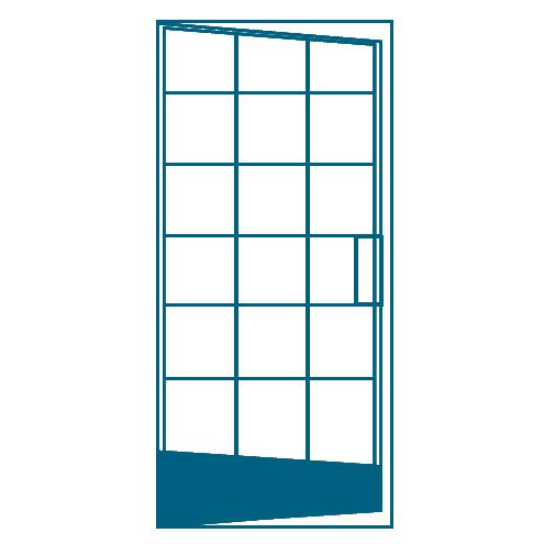French Door Steel Single FX7 Cottage Pane-Window Frames-Robmeg-W800 x H2134mm-Open in Left-diyshop.co.za