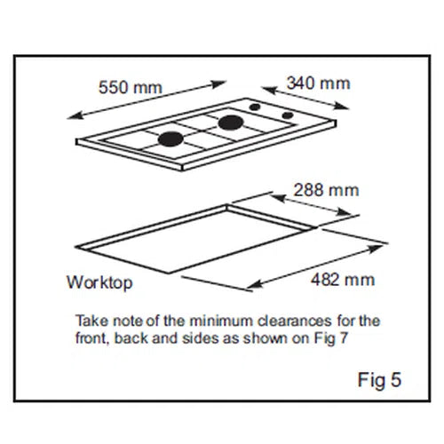 LPG Gas Hob Stainless Steel 2 Burner Totai