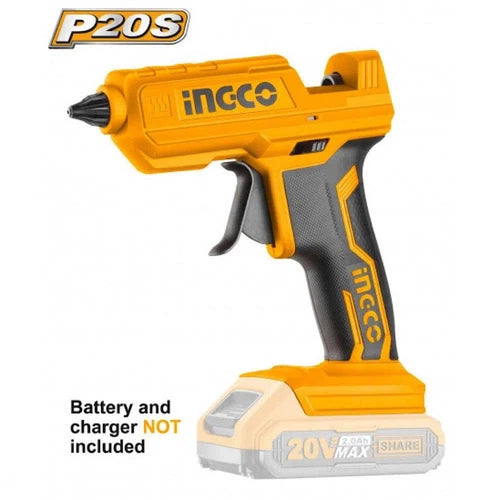 Pistola Pegamento Inalámbrica 20𝑉 iNGCO