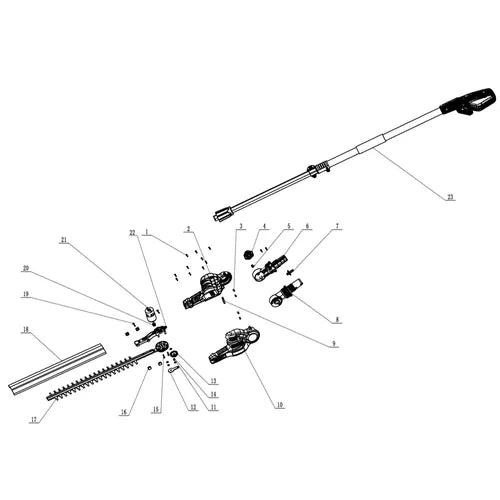 Hedge Trimmer Long Reach Cordless 20𝑉 iNGCO
