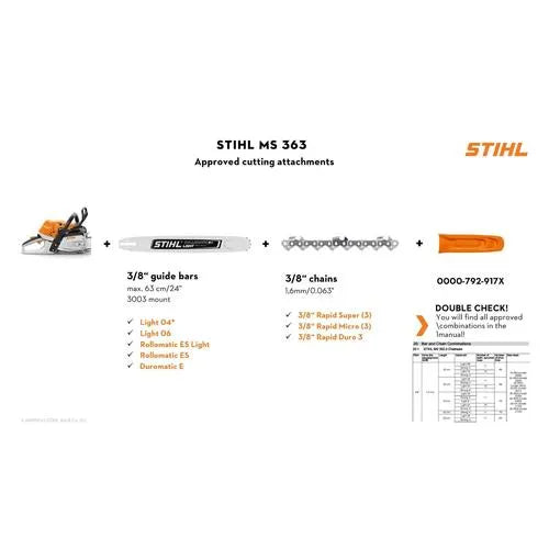 Chainsaw Petrol 3.5𝑘𝑊 MS363 STIHL