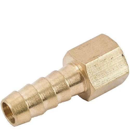 Hosetail Connector Brass Female-1/4" x 8mm-