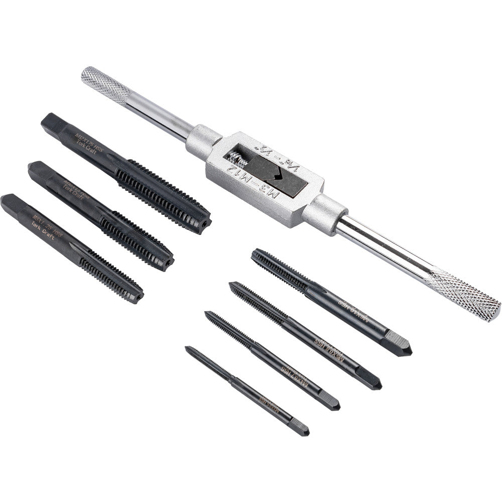 Carbon Steel Tap Industrial Set 8pc Tork Craft