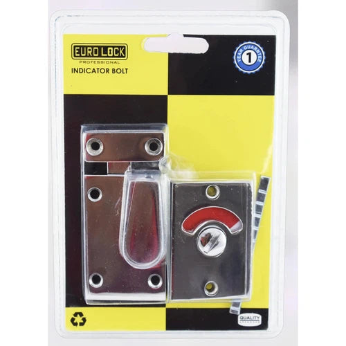 Indicator Bolt Latch Euro-Chrome-