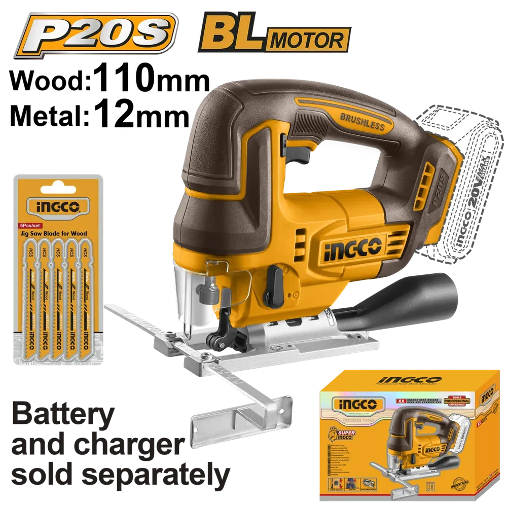 Jigsaw Cordless 20𝑉 iNGCO [NEW]-Tool Only-