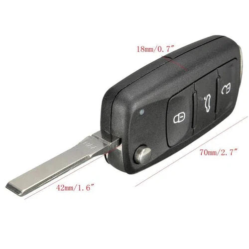 Key FOB VW Flip 3 Button Case-Keys-Inyati-HU66 Blade-diyshop.co.za