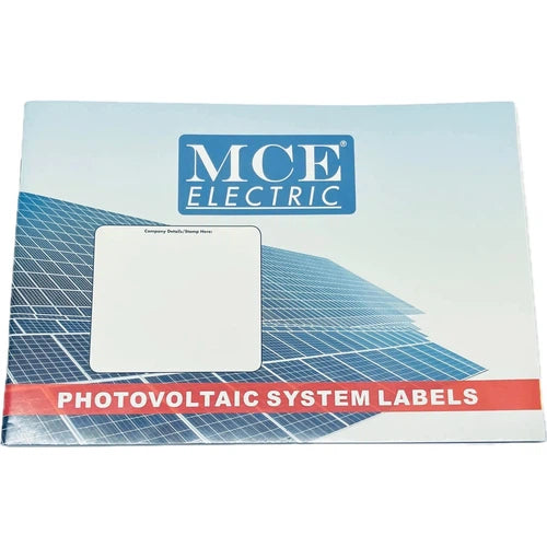 Libro de etiquetas para sistema fotovoltaico
