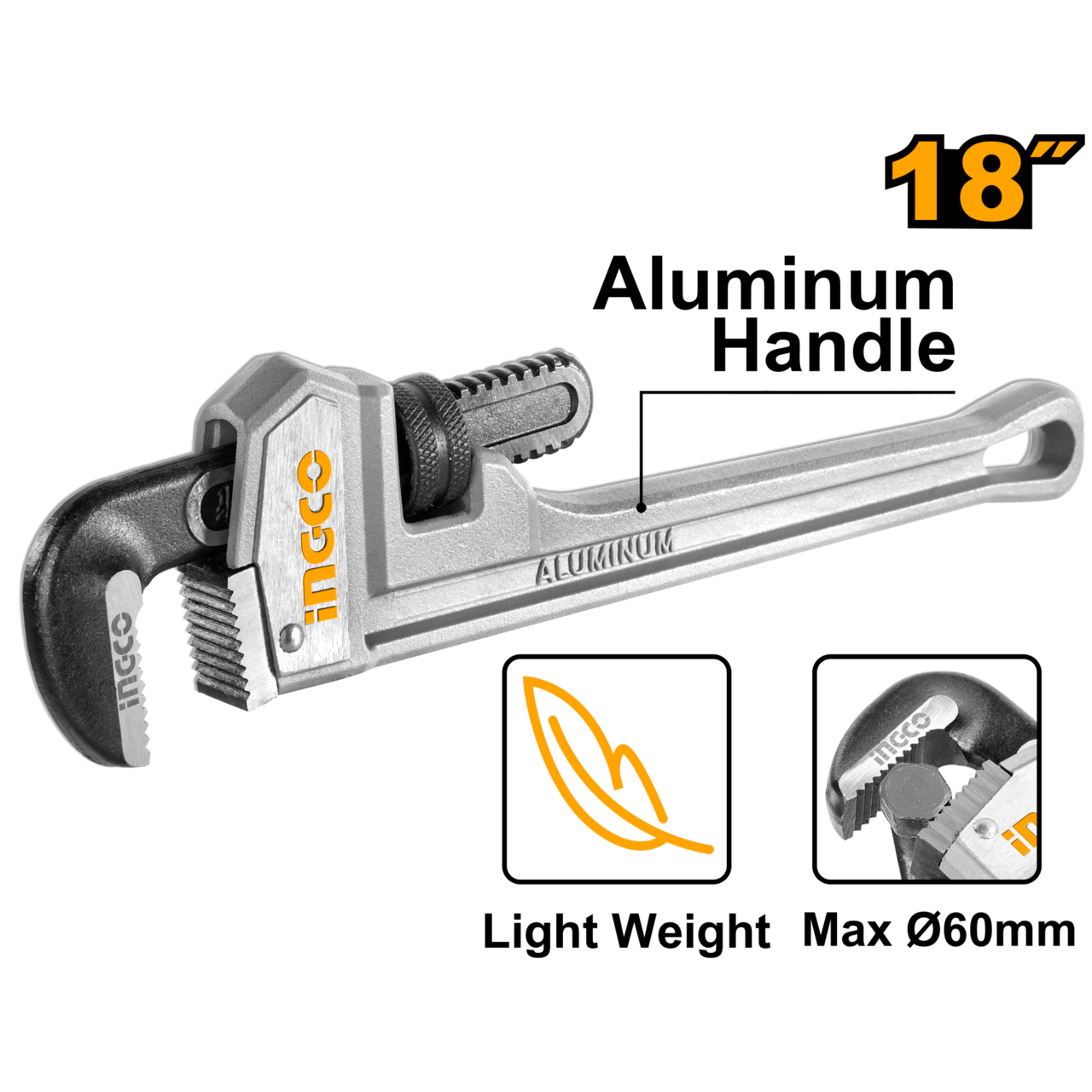 Pipe Wrench Aluminuim iNGCO