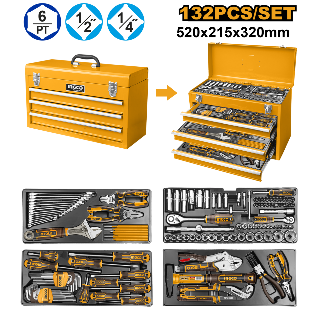 Tool Chest 132pc iNGCO