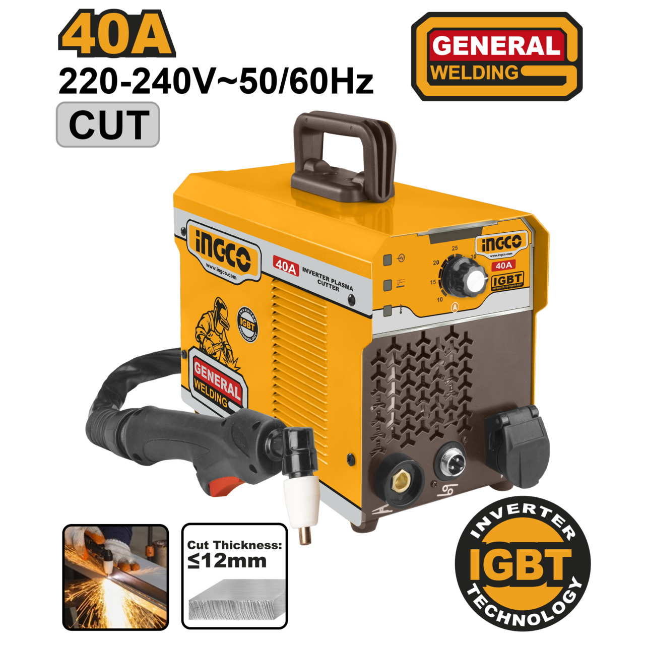 Plasma Cutter Inverter 40𝐴 iNGCO