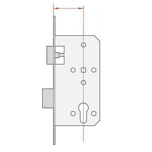 Lock Body Aluminuim Roller Ball Euro-Locksets-Euro-25mm-diyshop.co.za