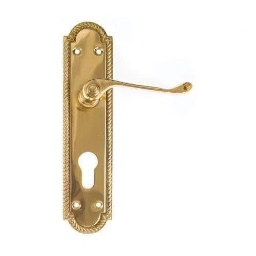 Lockset Georgian 8" Cylinder-Locksets-L&B-Brass Plated-diyshop.co.za