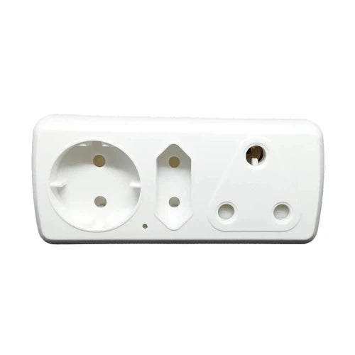 Multi Adapter Plug Schuko+Euro+3Pin-