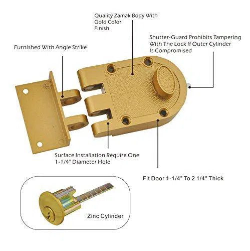 Night Latch Jimmy Proof-Night Latch-Inyati-diyshop.co.za