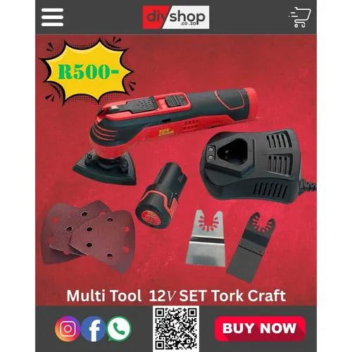 Oscillating Multi Tool Cordless 12𝑉 SET Tork Craft-