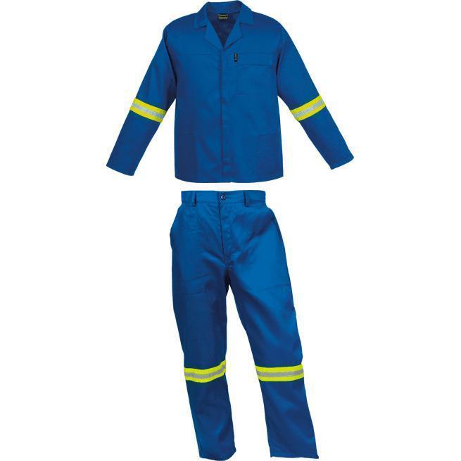 Overall Contisuit 2pc Blue with Reflective Stripes-Overalls-MATsafe-48-diyshop.co.za
