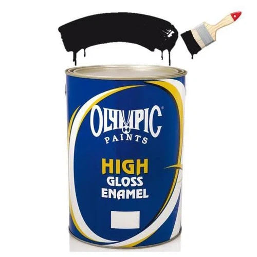 Paint Enamel High Gloss Olympic-500mℓ-Black-