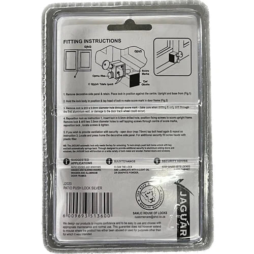 Patio Lock Press Pin Copydex Jaguar