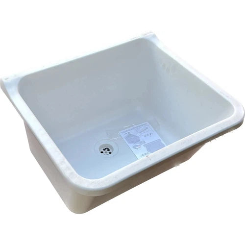 Plastic Wash Trough Single-White-
