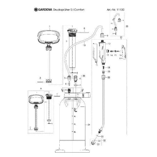Pressure Sprayer Manual Gardena-5ℓ-