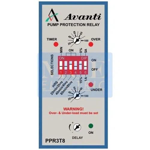 Pump Protection Relay with Overload Timer Avanti-1Phase 230v-