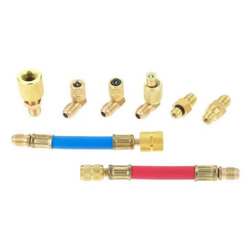 Kit de 8 adaptadores giratorios para refrigerante automotriz