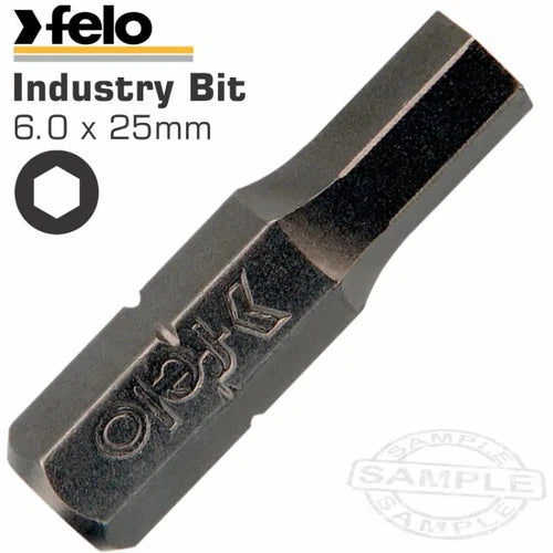 Screwdriver Bit Allen Hex Felo-6mm-25mm-