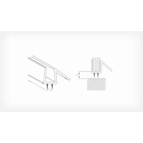 Shower Door Seal Strip Bottom with Lip