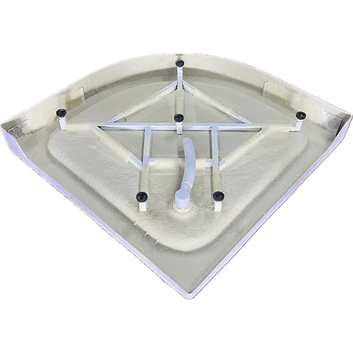 Shower Tray Curved Corner Fibreglass