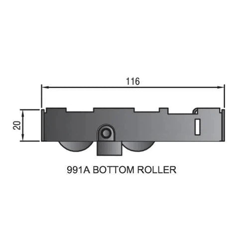 Sliding Aluminium Door Rollaway 100A Wheel-Pair-