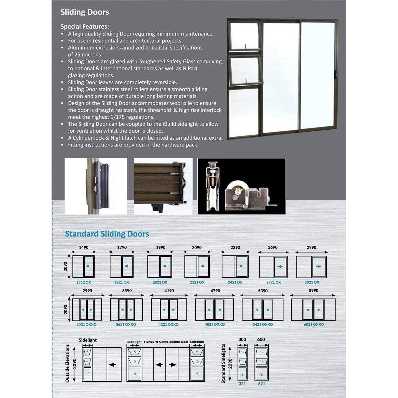 Sliding Door Aluminium Sidelight-Window Frames-iBuild-diyshop.co.za